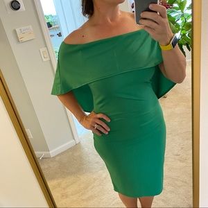 Stunning green off the shoulder dress